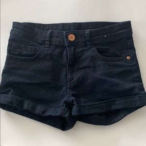 COPY - H&M girl black jean shorts